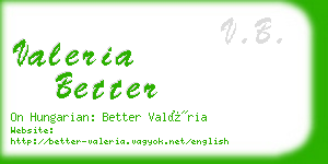 valeria better business card